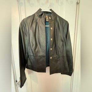 I.E. petite leather jacket, XS